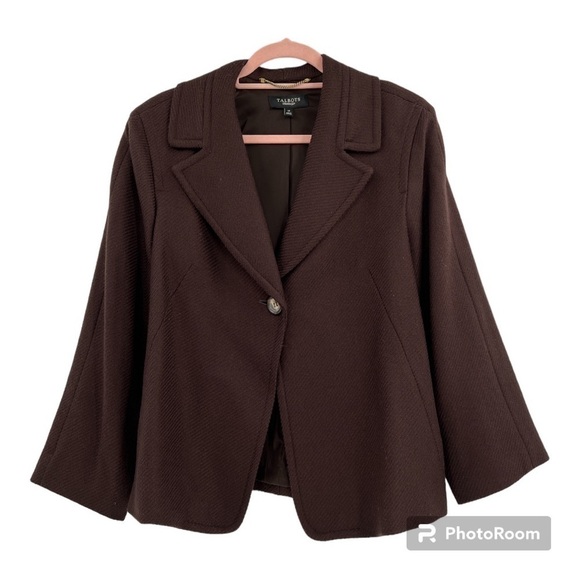 Talbots
Wool Blazer one button size 14 Brown - Picture 3 of 12